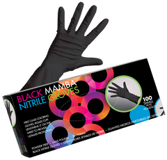 Рукавички нітрилові ультраміцні чорні розмір M Midnight Mitts Nitrile Gloves 100 шт. FRAMAR