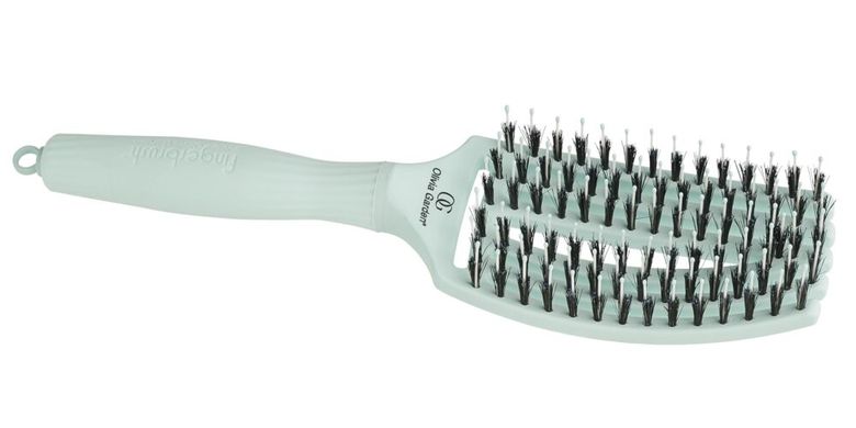 Щітка для волосся комбінована Olivia Garden Finger Brush Combo Medium PASTEL Green OGBFBCPG