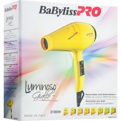 Фен с ионизацией BaByliss Pro BAB6350IYE Luminoso Giallo желтый 2100W