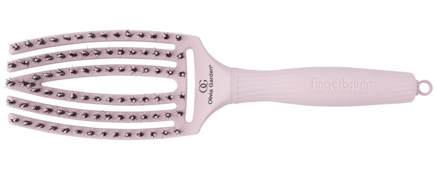 Щітка для волосся комбінована Olivia Garden Finger Brush Combo Medium PASTEL Pink OGBFBCPP