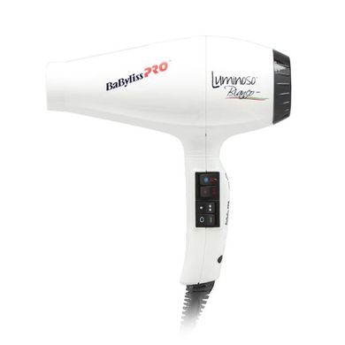 Фен с ионизацией BaByliss Pro BAB6350IE Luminoso Bianco белый 2100W