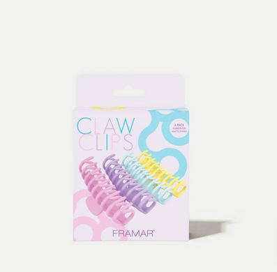 Затискачі для волосся Framar Claw Clips Pastel у нюдових відтінках 4 шт. 91043