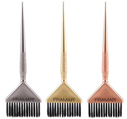 Кисти для окрашивания волос FRAMAR широкие 3шт. в наборе Big Daddy Metallic Brush Set
