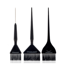 Универсальный набор черных кистей для окрашивания волос Framar 3 Piece Color Brush Set