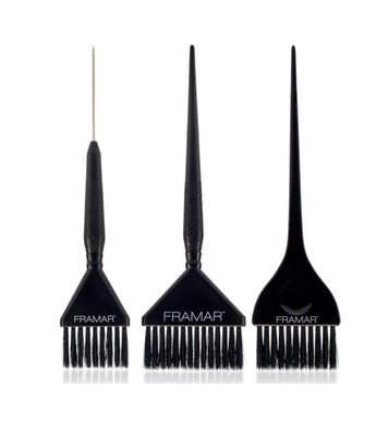 Універсальний набір чорних пензлів для фарбування волосся Framar 3 Piece Color Brush Set